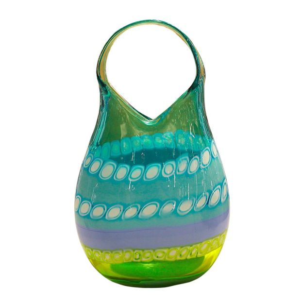 Vaso in Vetro di Murano Scultura Moderna Ayla H 40 cm - Manifattura Artigianale Certificata